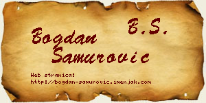 Bogdan Samurović vizit kartica